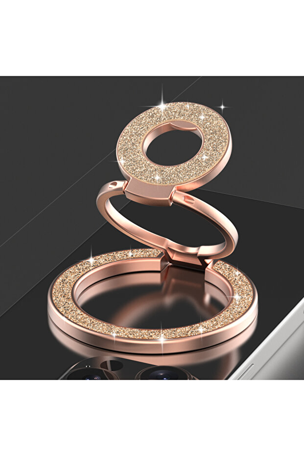 Rose gold Mobile Phone Strong Magnetic Holder for Magsafe Double-sided Magnet Stand Portable Folding