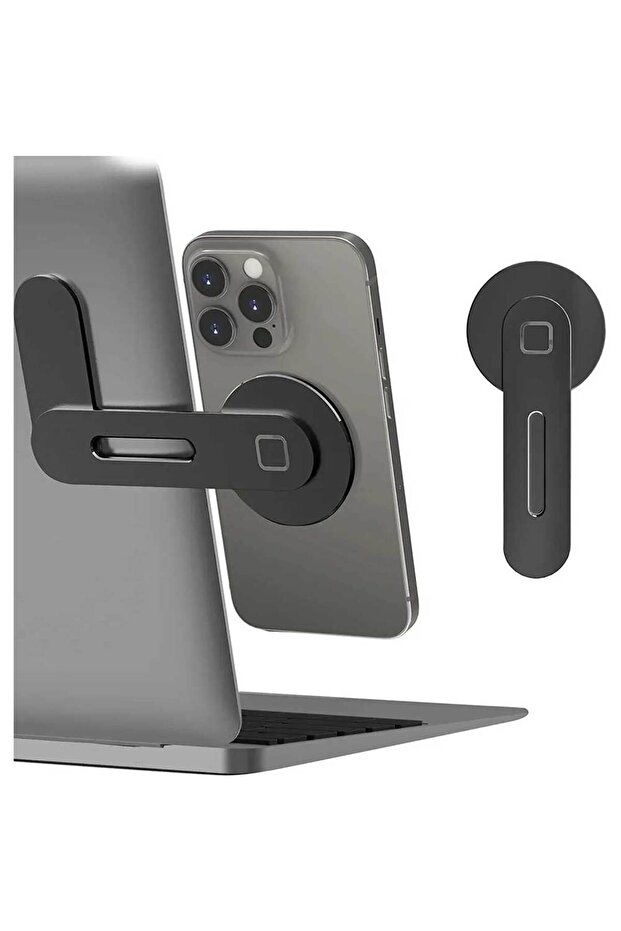 Black Rotation Foldable Magnetic Laptop Suspension Magnetic Phone Holder Self-adhesive Car Suspensio