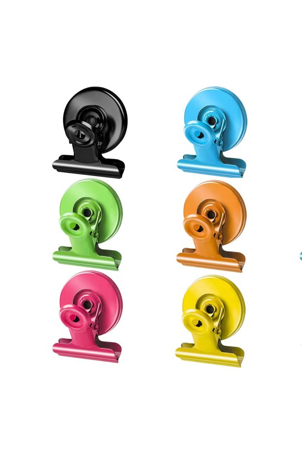 6 pcs colored 5pcs/10pcs Round Magnetic Clip Note Clip Metal Magnet Clip Hand Ledger Magnet Clip Mag