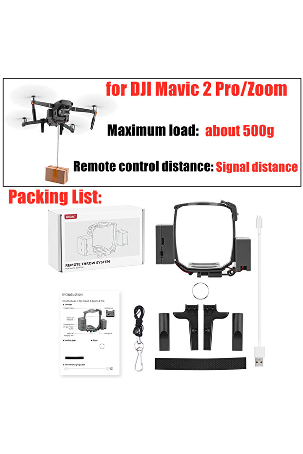 نظام الإنزال الجوي لطائرة DJI Mavic 2 Pro/Zoom بدون طيار، أداة إطلاق سريعة، طعم صيد، هدية