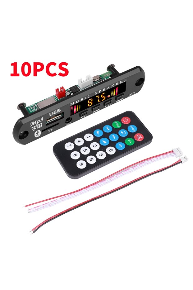 10PCS 1-10PCS Bluetooth 5.3 Car Kit Wireless MP3 Decoder Board Audio 12V WMA Car Music Player Module