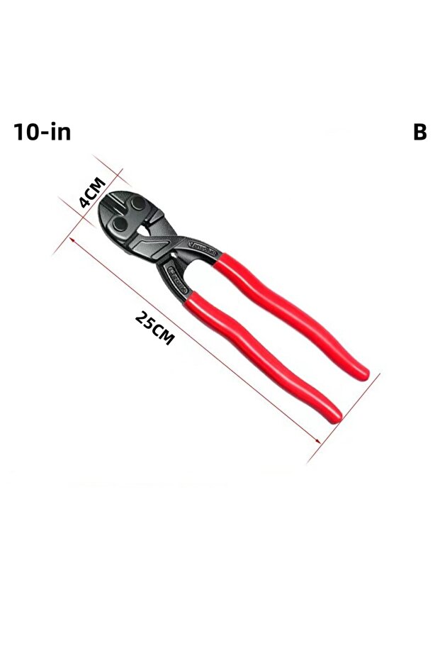 10-in-B 8/10inches Bolt Cutter High Leverage Bolt Cutter with Notch and Spring Industrial Wire Cutte