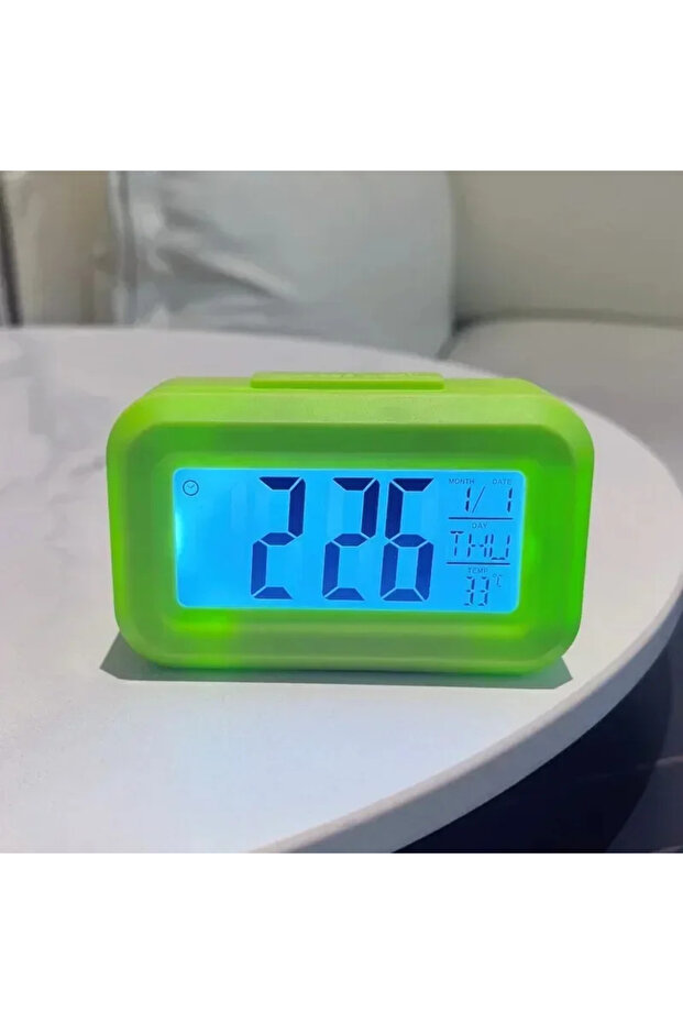 Green Desk Decorati Table Clk Bedroom Decoration Led Digital Alarm Clk Data Times Calendar Electroni