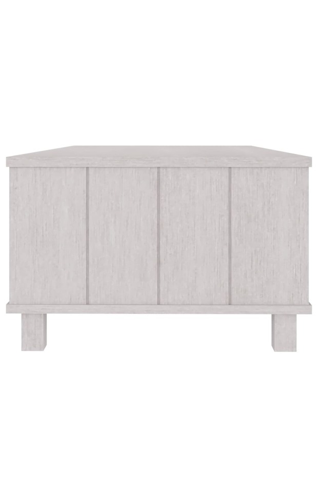 Coffee table, white, 100x55x35 cm, solid pine wood - 6