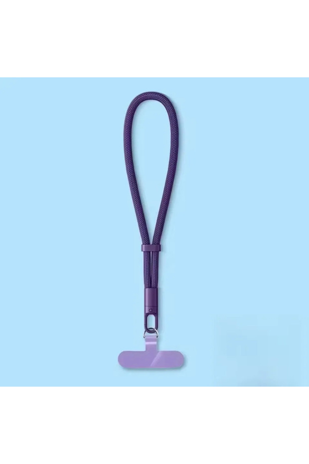 حزام معصم قصير قابل للتعديل عالميًا للهواتف المحمولة من Purple-A مع قفل ذاتي مضاد للسقوط