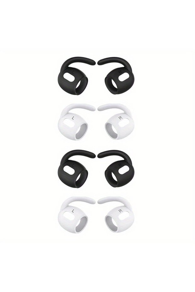 Mix 4Pairs 4 Pairs Soft Silicone Anti-Slip Covers for AirPods Pro, Comfortable Fit, Detachable Ear H
