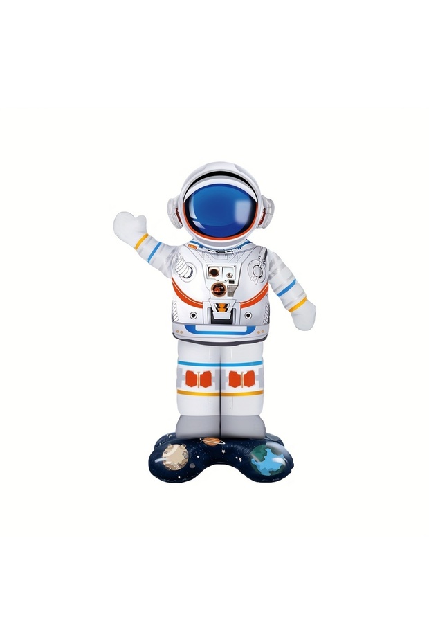 Other 1 Pc 1 Piece Standing Astronaut, Standing Rocket Aluminum Foil Balloon, Suitable for Birthday