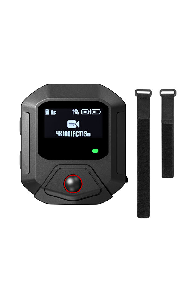 جهاز تحكم عن بعد بلوتوث أسود اللون مزود بنظام تحديد المواقع العالمي (GPS) مدمج لكاميرتي Insta360 X5 ACE pro 2 مع شاشة عرض