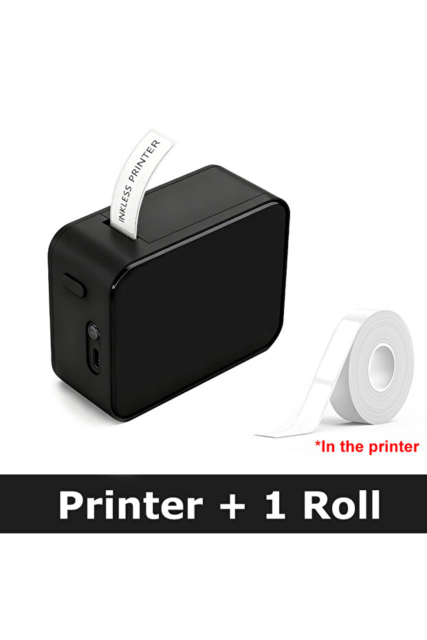 Black Standard Marklife P15 Portable Thermal Printer Mini Label Printer Maker Inkless Self-adhesive