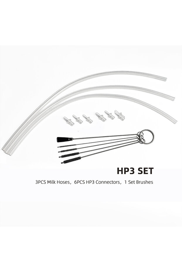 Set B with HP3 Milk System Replacement Parts With Adapter And Cleaning Brushes Compatible with Jura