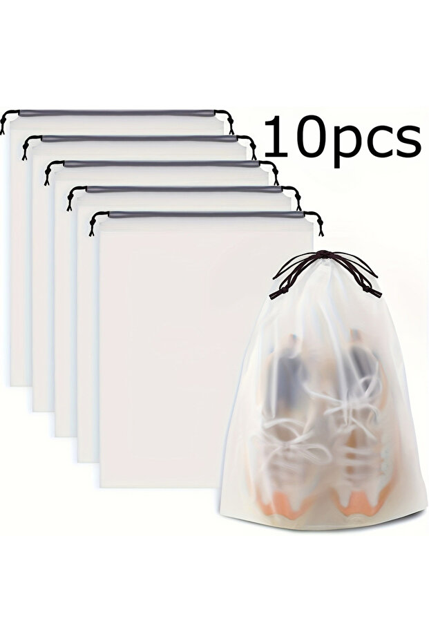10cs 5/10/20pcs Travel Shoe Storage Set Portable, High-Quality, Transparent Organizer Bags for Easy
