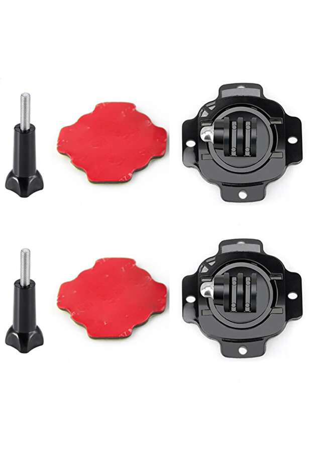 2 set 360 Motorcycle Helmet Rotary Adhesive Base Mounts for GoPro13 12 11 10 9 8 7 6 5 Session SJ400