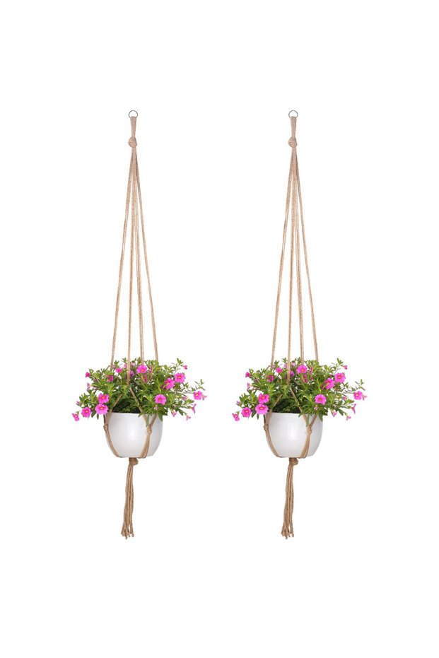100cm 1PC Creative Woven Garden Flowerpot Net Cotton Hemp Rope Hand-Woven Simple Indoor And Outdoor