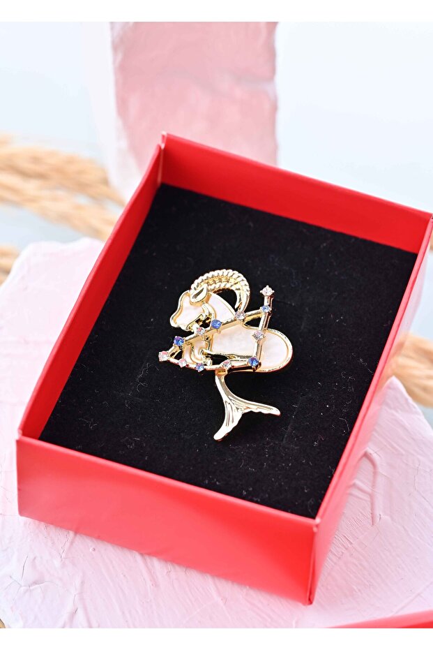 Oğlak Burcu Figürlü Broş - 4