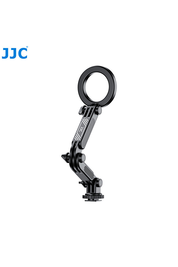 black JJC Magnetic Cold Shoe Phone Mount Holder For iPhone 16 15 14 13 DJI Osmo 360 Action 4 3 ...