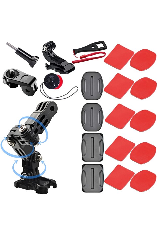 Full Set Motorcycle Helmet Kit for GoPro Hero 13 12 11 10 Helmet Chin Mount For Go Pro Insta360 DJI