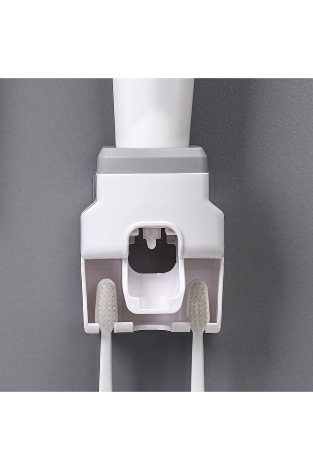 Light Gray 1pc Wall Mount Automatic Toothpaste Dispenser Bathroom Supplies Toothpaste Squeezer Tooth - 1