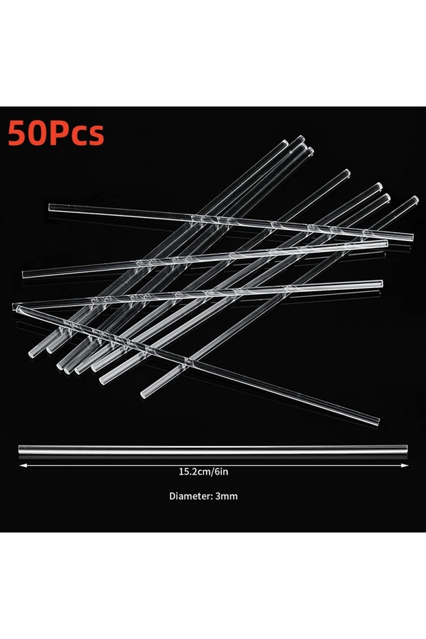 Strip 50Pcs Acrylic Lollipop Sticks Cake Pops Sticks Candy Treat Sticks for Halloween Christmas Cupc