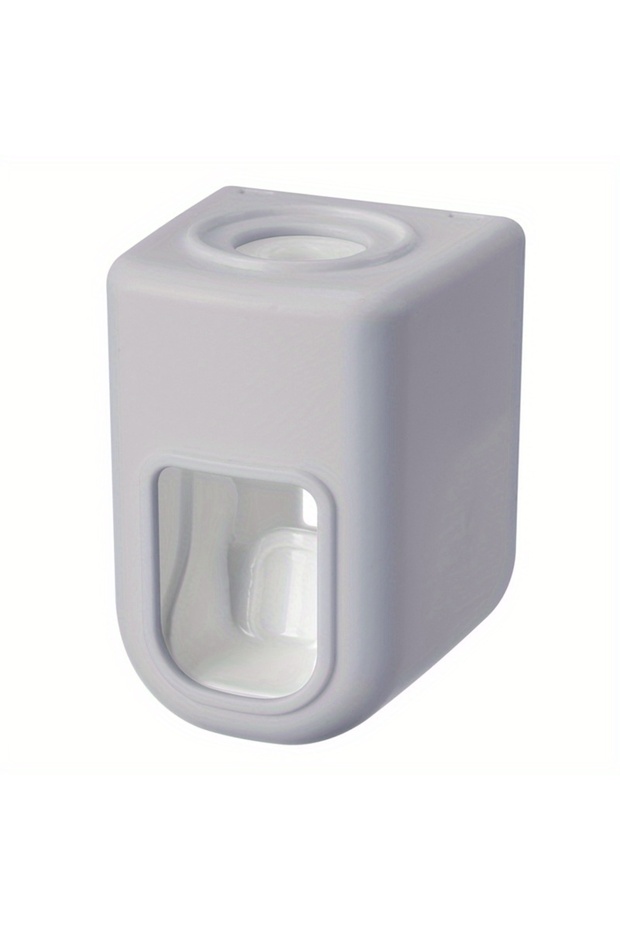 Gray 1pc automatic toothpaste dispenser, wall-mounted, toothpaste squeezer tooth, bathroom tool, bat - 1