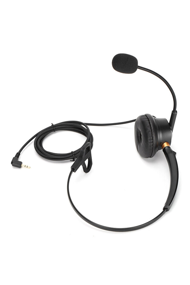 black H600‑2.5 Telephone Headset 2.5mm Single Ear Customer Service Headphone with Noise Reduction Mi