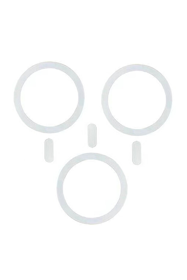 أبيض - 3 قطع من حلقات معدنية عالمية للهواتف المحمولة، ملصق شحن لاسلكي Magsafe لأجهزة iPhone
