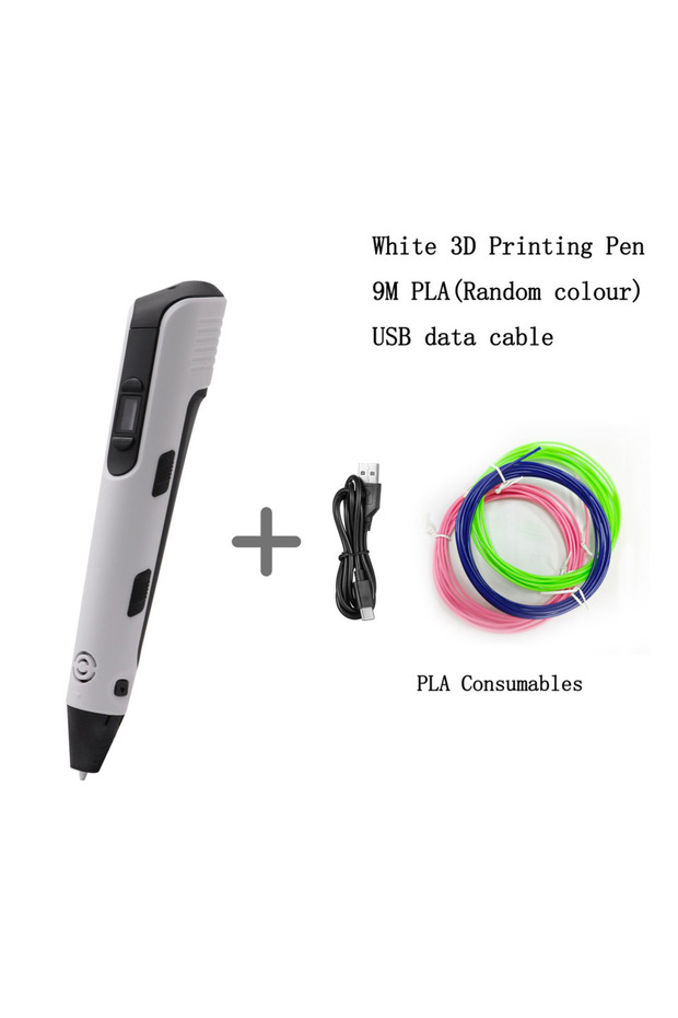 PLA Filagment 9 Meters white 9M PLA Upgraded 3D Printing Pen 9 Meter Pla Filaments Children S Birthd