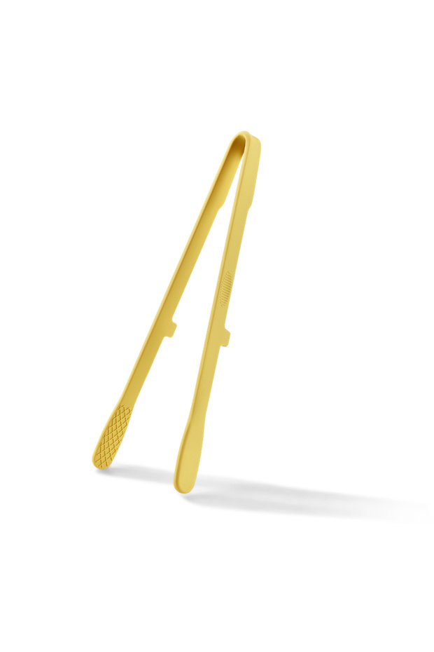 Yellow 1Pc Silicone Grill Tongs Non-Stick Food Bread Clip Heat Resistant BBQ Salad Cooking Serving C