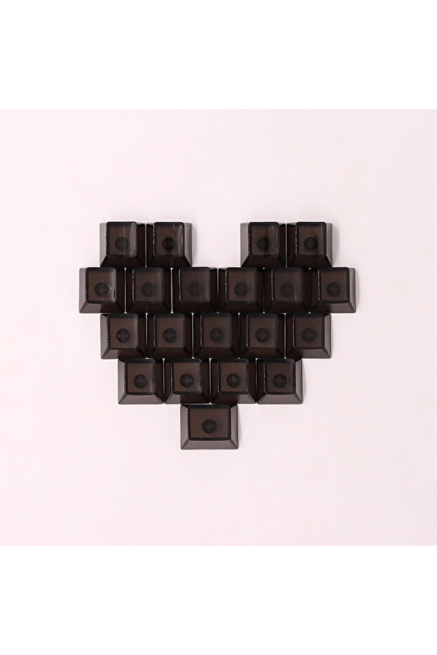 black 21 Hearts Computer Keyboard Transparent Keycaps Height Original Factory Black White Red Orange