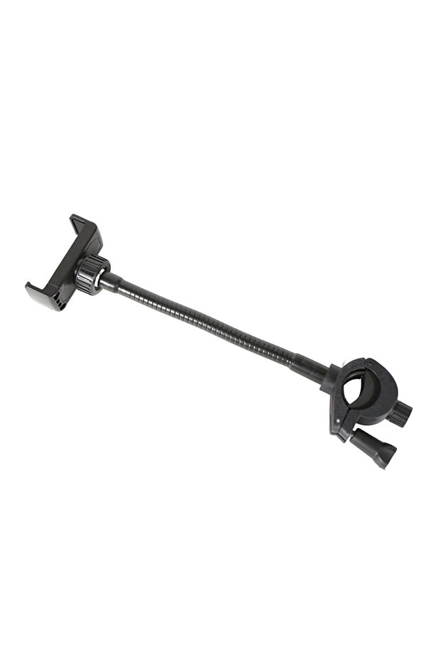 Black Mic Stand Phone Holder Hands-Free Long Cellphone Mount Multi-Purpose Phone Music Stand Holder