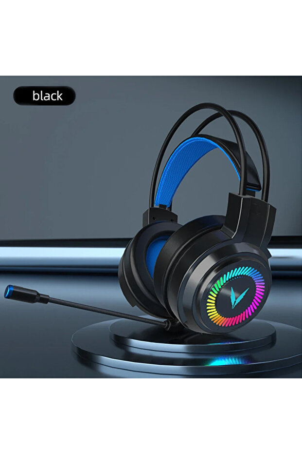 Black Gaming Headset Noise Canceling Microphone E-Sports Game 7.1 Stereo Surround Sound Wired Headph
