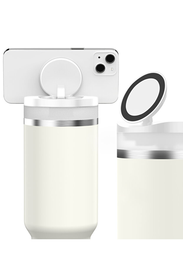 WHITE Phone Stand Stanley Cup Accessories Phone Holder Magnetic FlowState 40 OZ Tumbler Magsafe Phon