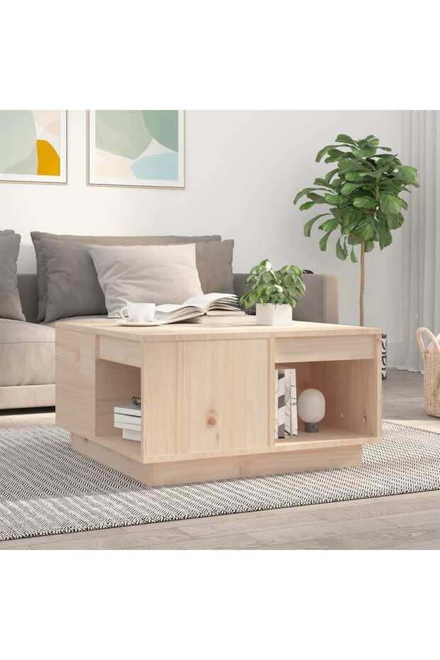 Coffee table, 60x61x32.5 cm, solid pine wood - 1