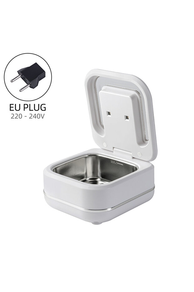 EU PLUG (220-240V) 180ml Ultrasonic Cleaner UV Sterilization Ultrasound Dental Assistant Denture Was