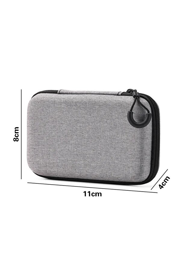 Rectangle 4 Portable Electronics Organizer Bag for Earphones Charger Cables Hard Drive EVA Hard She