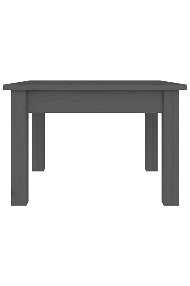 Coffee table, gray, 45x45x30 cm, solid pine wood - 5