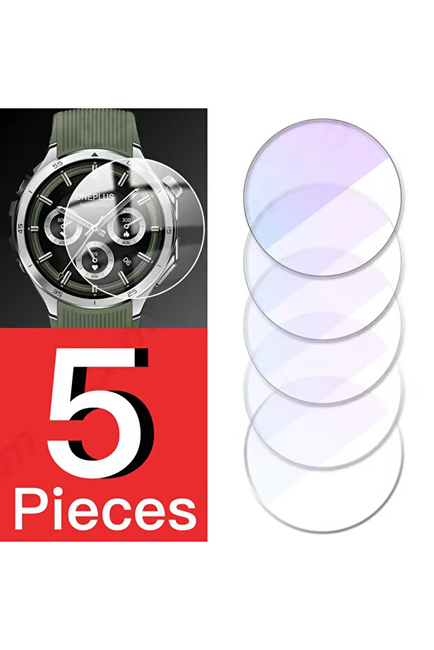 for OnePlus Watch 3 5 Pcs 3-5Pcs Screen Protector For Watch 3 Watch3 Tempered Glass Protection Gla