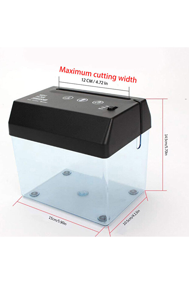 A6 Portable Mini Paper Shredder Electric USB Battery Operated Shredder Documents Paper Cutting Tool