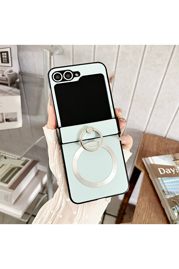 For Samsung Z Flip5 Mint Green For Magsafe Ring Holder For Z Flip 7 5 6 Case Slim Case For Z Flip
