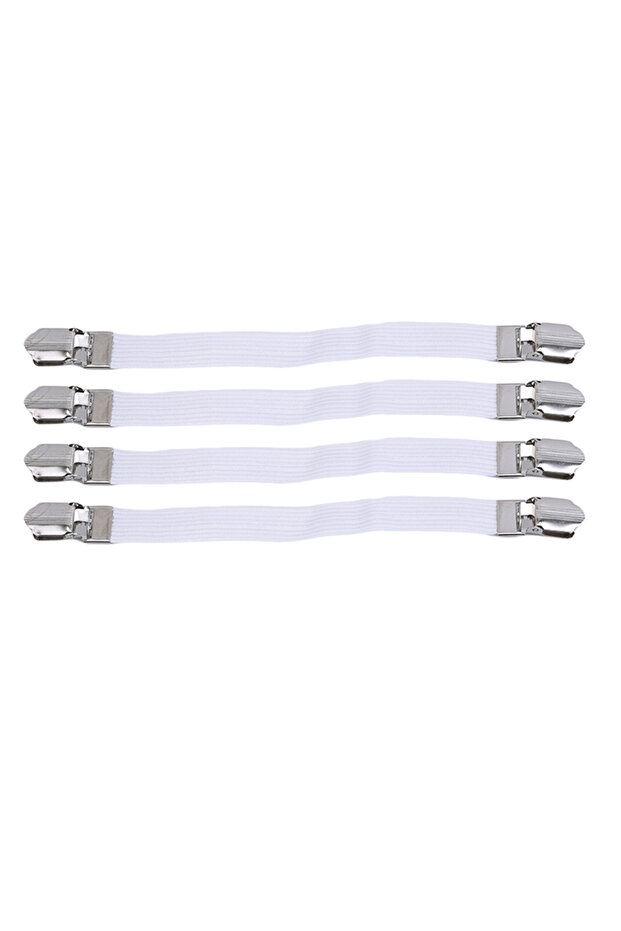 White 4Pcs Ironing Board Cover Table Cloths Buckle Holder Sofa Clip Fasteners Brace Bed Sheet Grips
