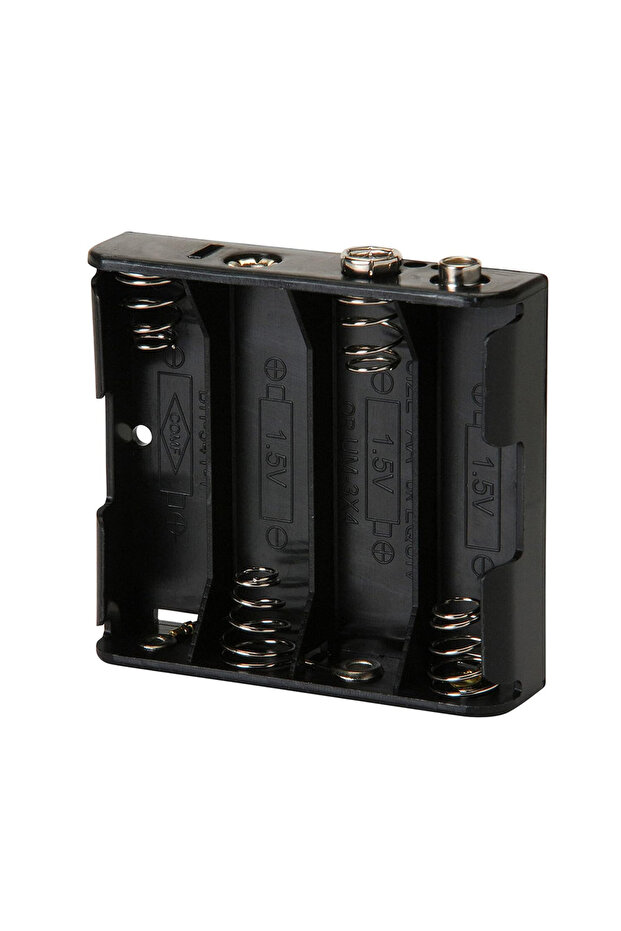 علبة تخزين بطاريات AA قابلة للتركيب الذاتي، تحتوي على 4 فتحات، مع 1 أو 2 أو 3 أو 4 قطع، متعددة الاستخدامات.