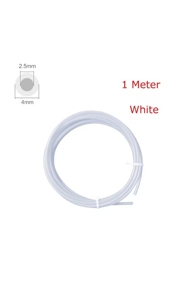 أنبوب PTFE أبيض صغير بطول متر واحد لطابعة ثلاثية الأبعاد، وقطر 1.75 مم لأنبوب PTFE من بامبولاب، وطول 4 أمتار أبيض ورمادي من AMS LITE لبامبولاب.