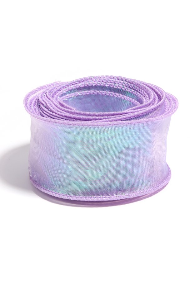 4cm Purple 5yards/roll Colorful Fishtail Organza Yarn Wave Edge Lace 4cm Silk-Like Ribbons For DIY B