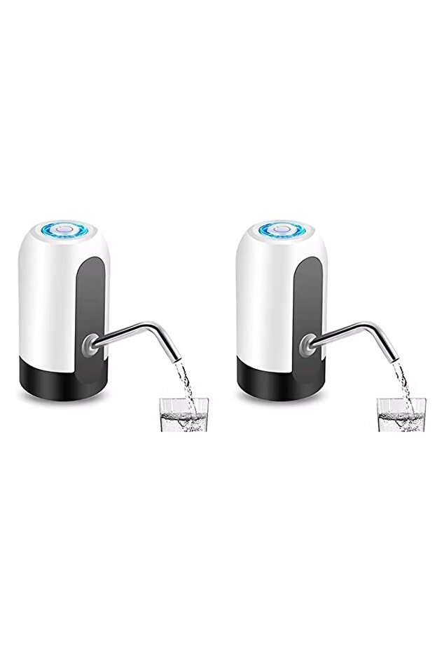 قطعتان أبيض، قطعة واحدة أبيض/أسود، مضخة زجاجة ماء، شحن USB، مفتاح تشغيل تلقائي، موزع مياه، شحن وتشغيل