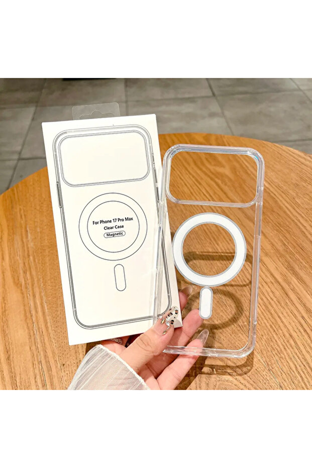 غطاء أكريليك شفاف مع علبة لهاتف iPhone 17 Pro Max / iPhone 17 Air / 17 Pro Max / 17 Pro