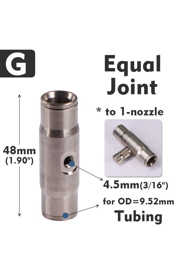 10pcs G 3/8" 9.52mm High Pressure Misting Cooling System Quick Connector Nickel-plated Copper for 3