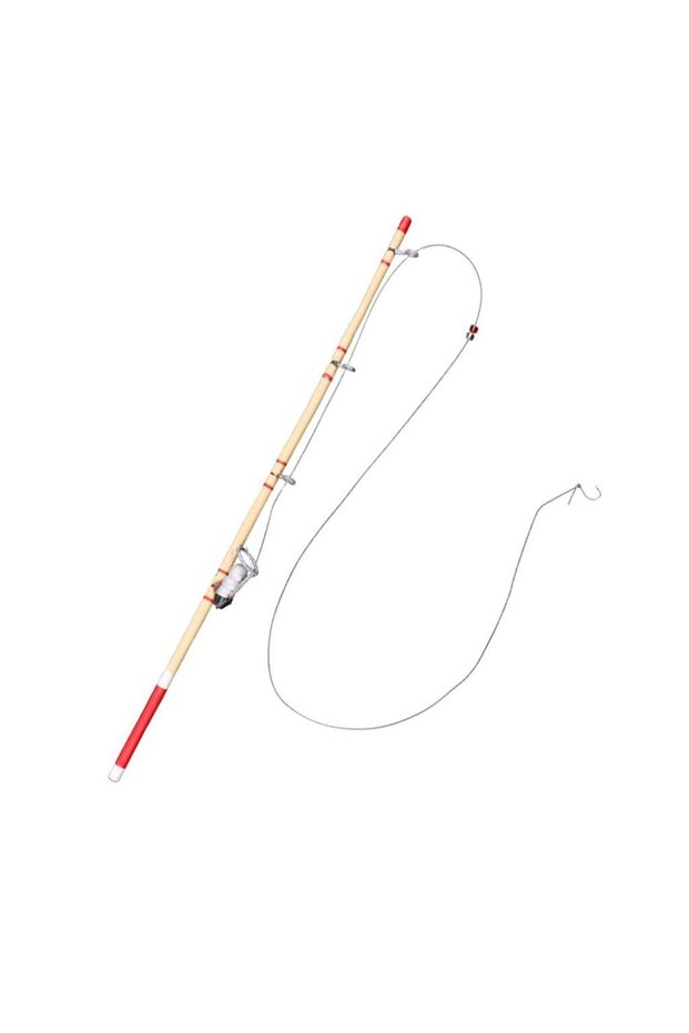 17.5cm Trendy 17.5cm Miniature Fishing Tool Decorative Fishing Rod Dollhouse Accessories
