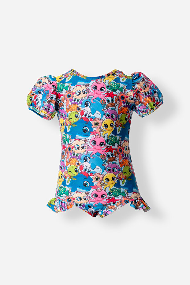 Half Sleeve Baby Girl Jumpsuit 5104
