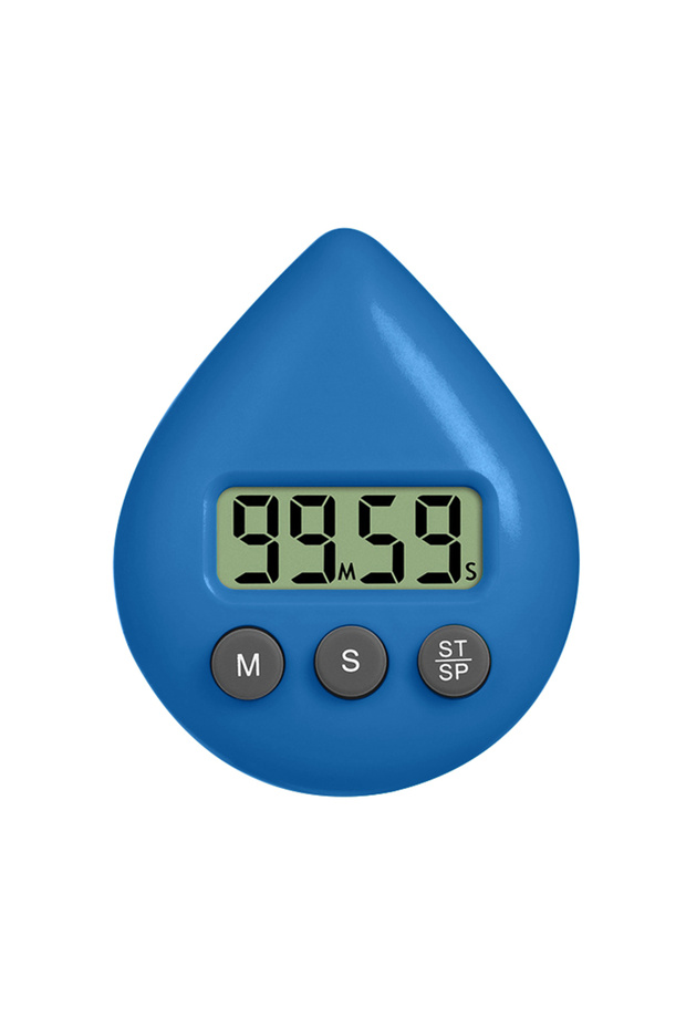 مؤقت استحمام أزرق مقاوم للماء من ألويت، مؤقت مطبخ، مؤقت حمام مغناطيسي، مؤقت عد تنازلي - 1
