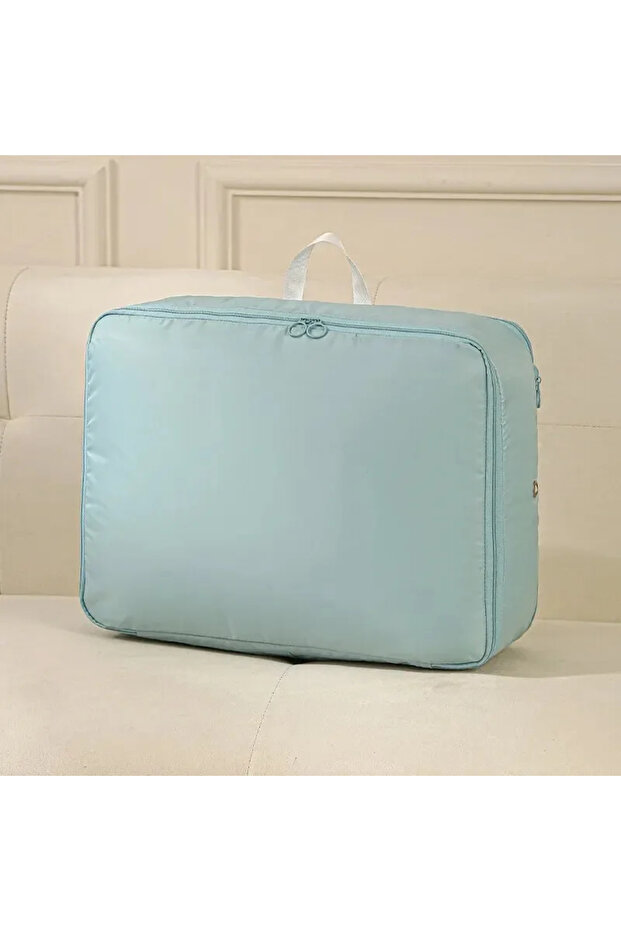 40X18X30cm Light blue 1pc Compression Clothes Packing Bag Space Saving Packing Clothes Bag Wardrobe