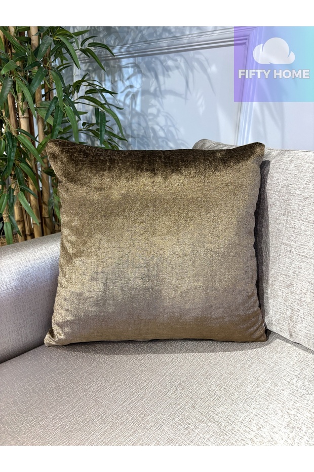 Square Decorative Throw Pillow Cover 43X43 cm Solid Color Modern Interior and Living Room Decor